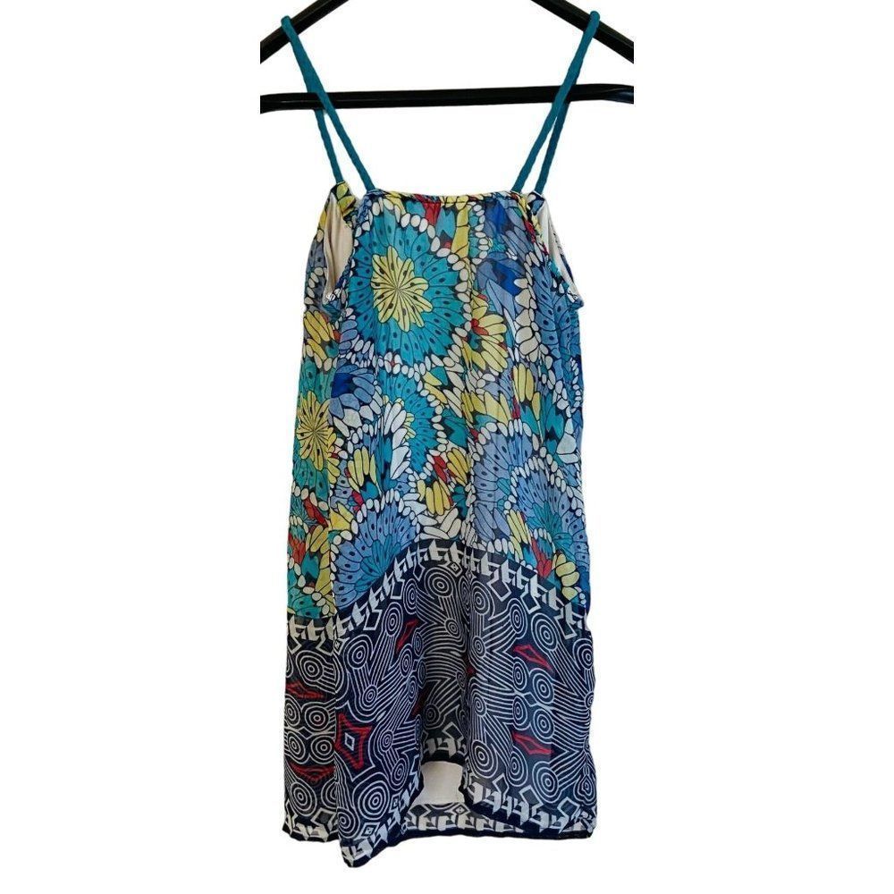 Debbie Miller for Rygo Lined Sleeve-less Womens Geometric BOHO Dress